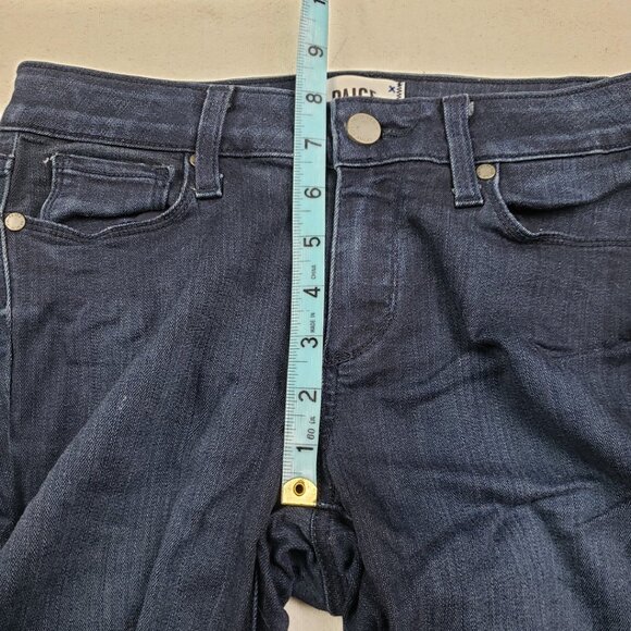 Paige Verdugo Ultra Skinny Jeans Size 27 Dark Wash Straight Leg Stretch Denim - Picture 15 of 16